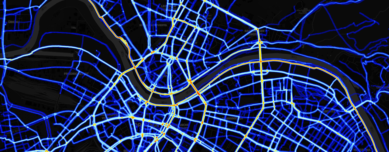 Heatmap Radverkehr © TU DRESDEN
