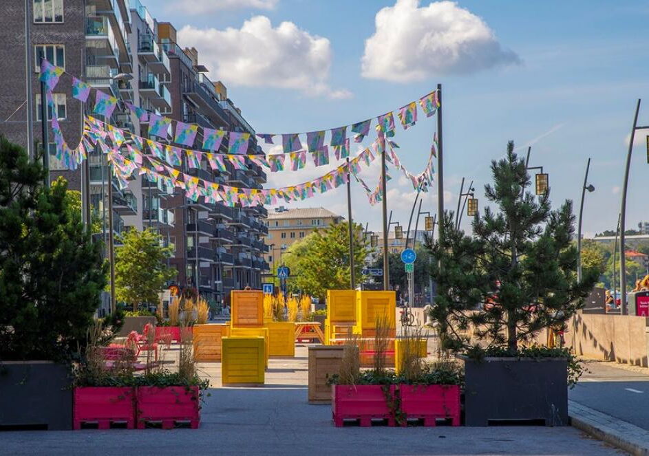 Autofreie Sommerstraße in Stockholm Foto: Stadt Stockholm