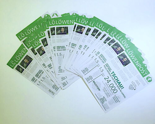 Ausschnitt aus Frontseite Löwenpost 2020/21