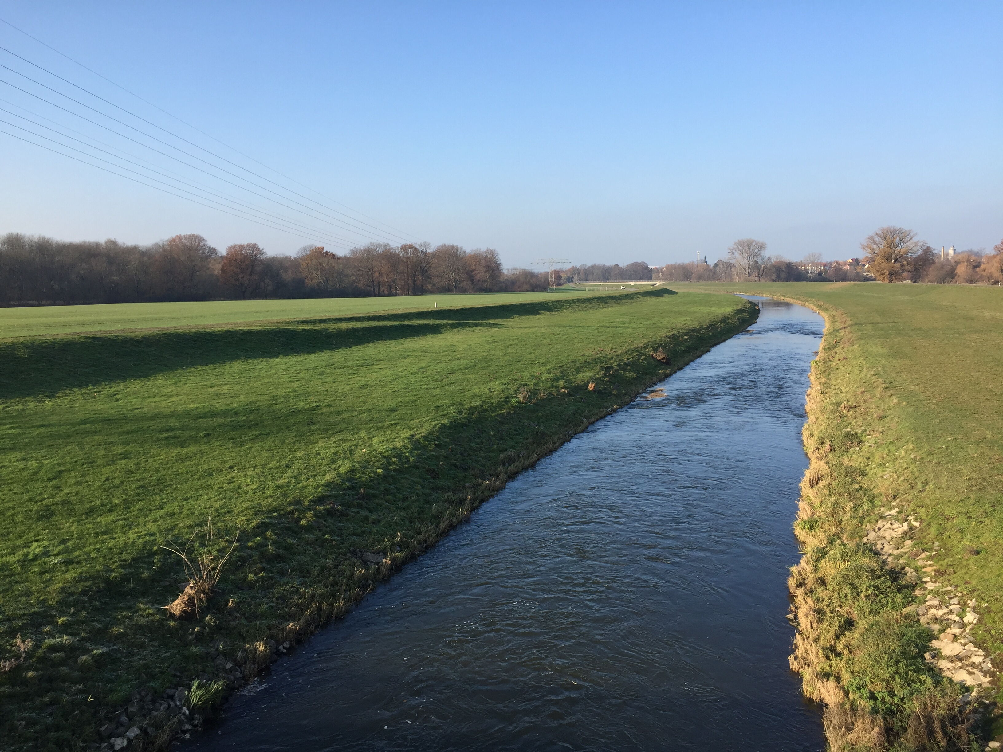 Die Neue Luppe entwässert den Auwald