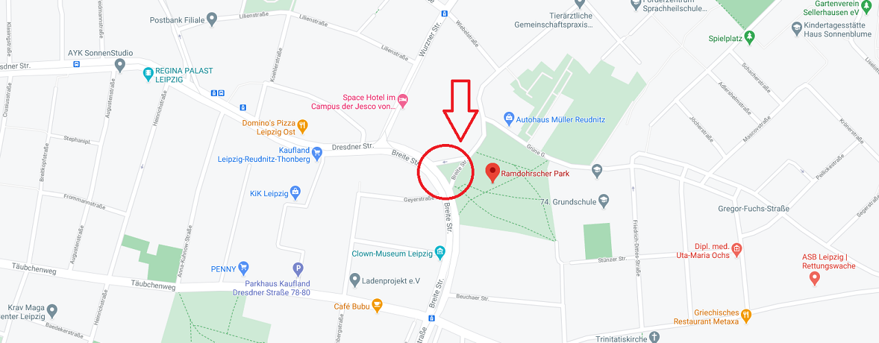 GoogleMaps Karte mit Treffpunkt der Pflanzaktion