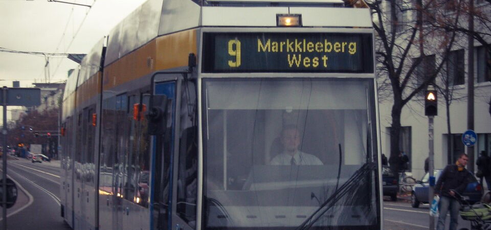 Straßenbahn Linie 9 nach Markleeberg
