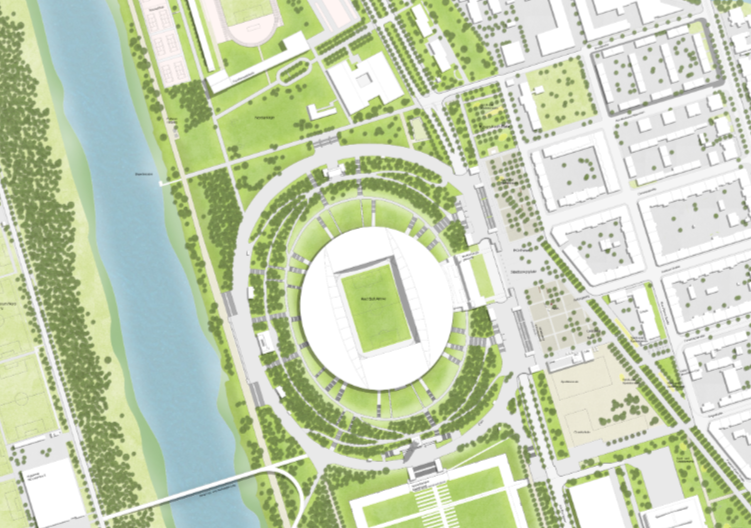 Rahmenplan für das Stadionumfeld in Leipzig RB Arena
