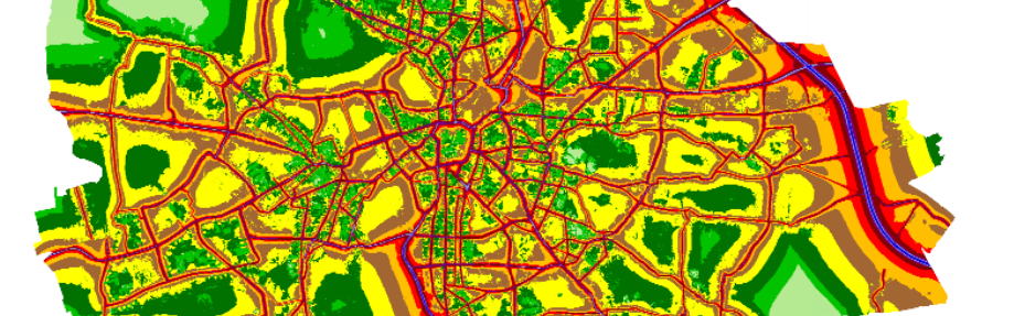 Lärmkarte für den Kfz-Verkehr in Leipzig (Quelle: Stadt Leipzig)