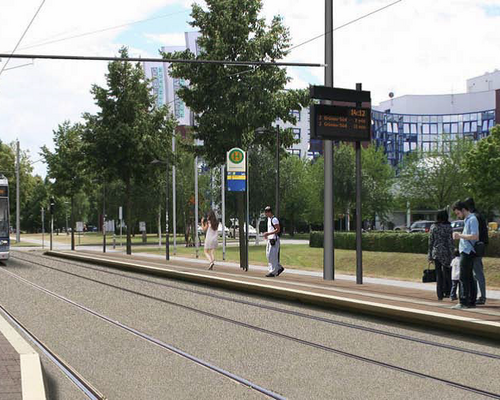 Straßenbahnanbindung Parkhaus Leipzig