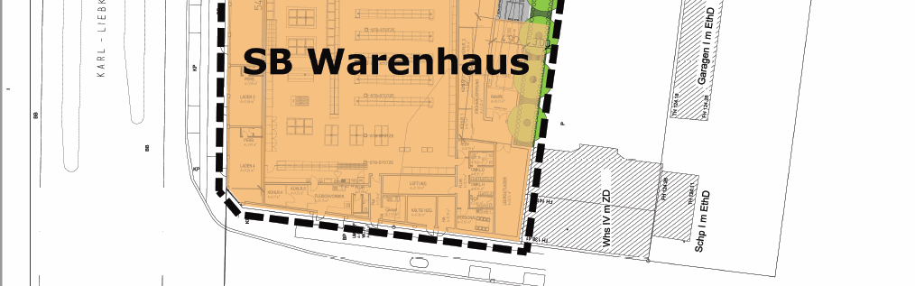 Gestaltungsplan REWE Connewitzer Kreuz