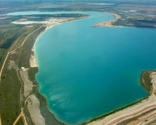 Luftaufnahme vom Störmthaler See südlich von Leipzig (© Martin Geisler, CC BY-SA 3.0)