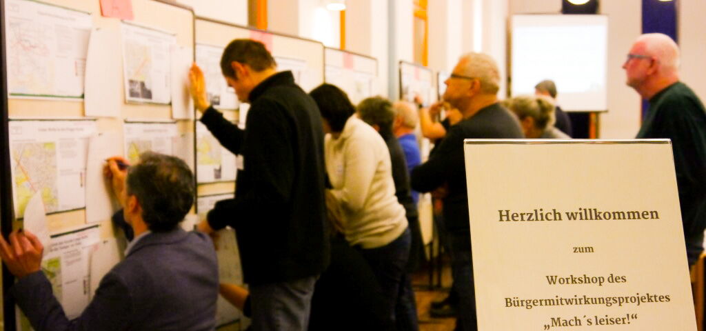 Bürgerworkshop zur Verkehrsberuhigung im Rahmen des Projekts Mach's leiser