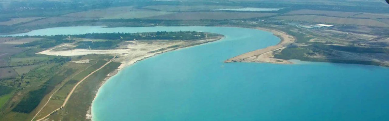 Luftaufnahme vom Störmthaler See südlich von Leipzig (© Martin Geisler, CC BY-SA 3.0)