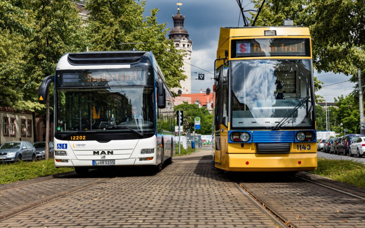 Bus und Straßenbahn in Leipzig (Quelle: Leipziger Gruppe)