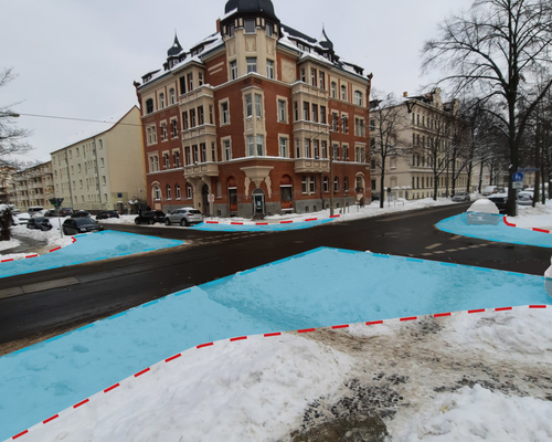 Sneckdown in Leipzig Foto: Ökolöwe