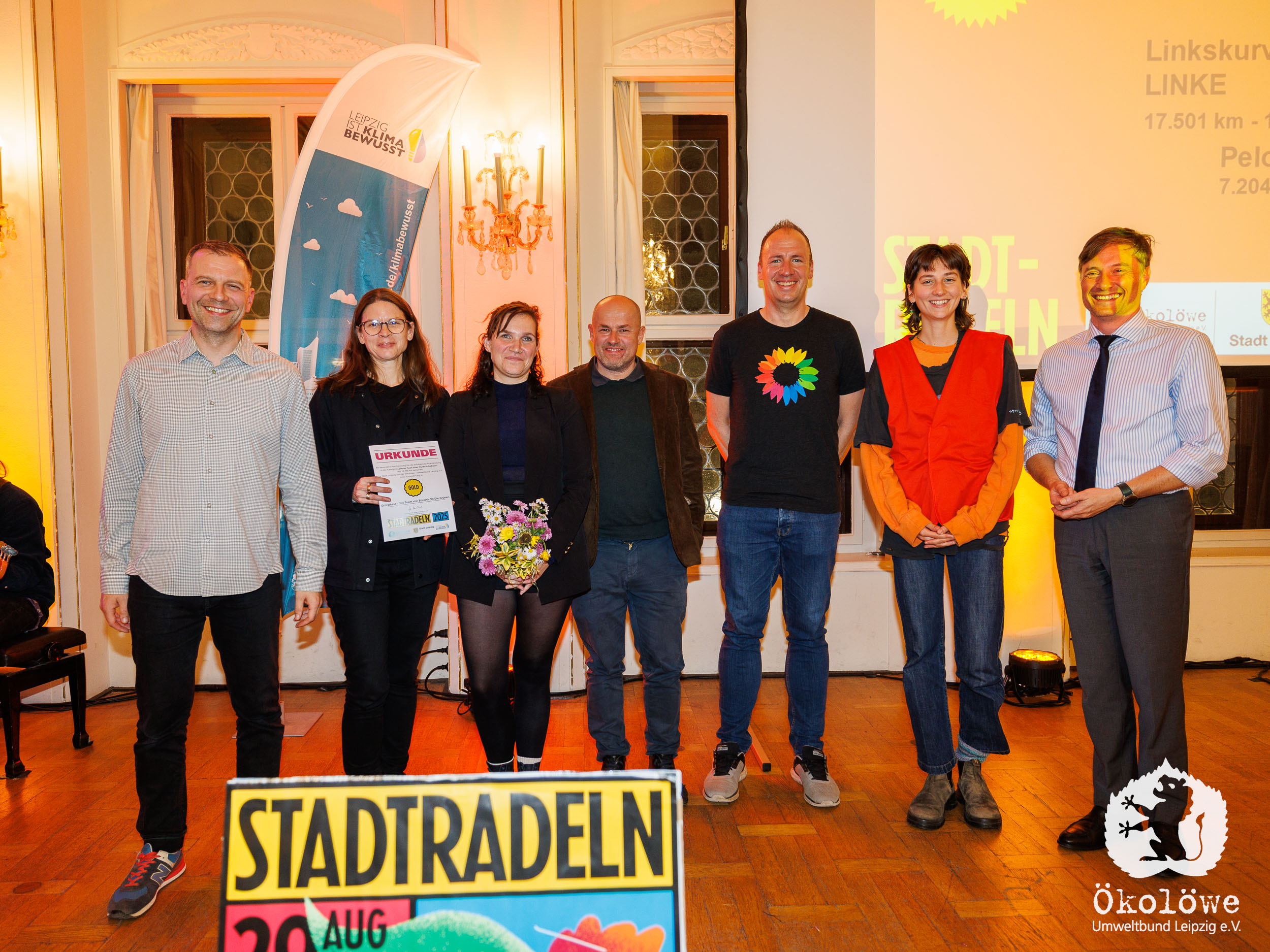 Preisverleihung Stadradeln 2025 | Das Team Grünphase war das erfolgreichste Team einer Stadtratsfraktion.
