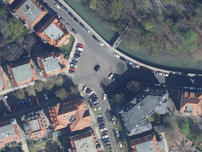 Der Liviaplatz im Leipziger Waldstraßenviertel war vor der Umgestaltung eine überdimensionierte Kreuzung