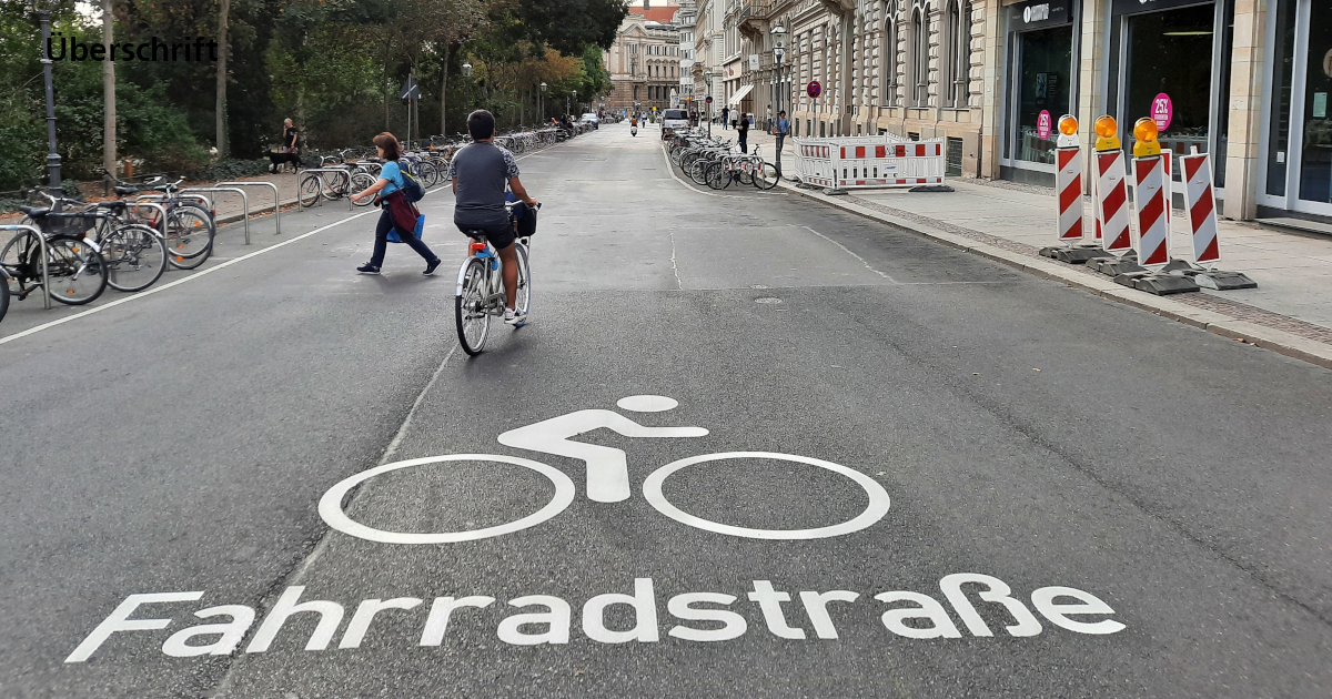Neues Piktogramm für Fahrradstraßen in Leipzig