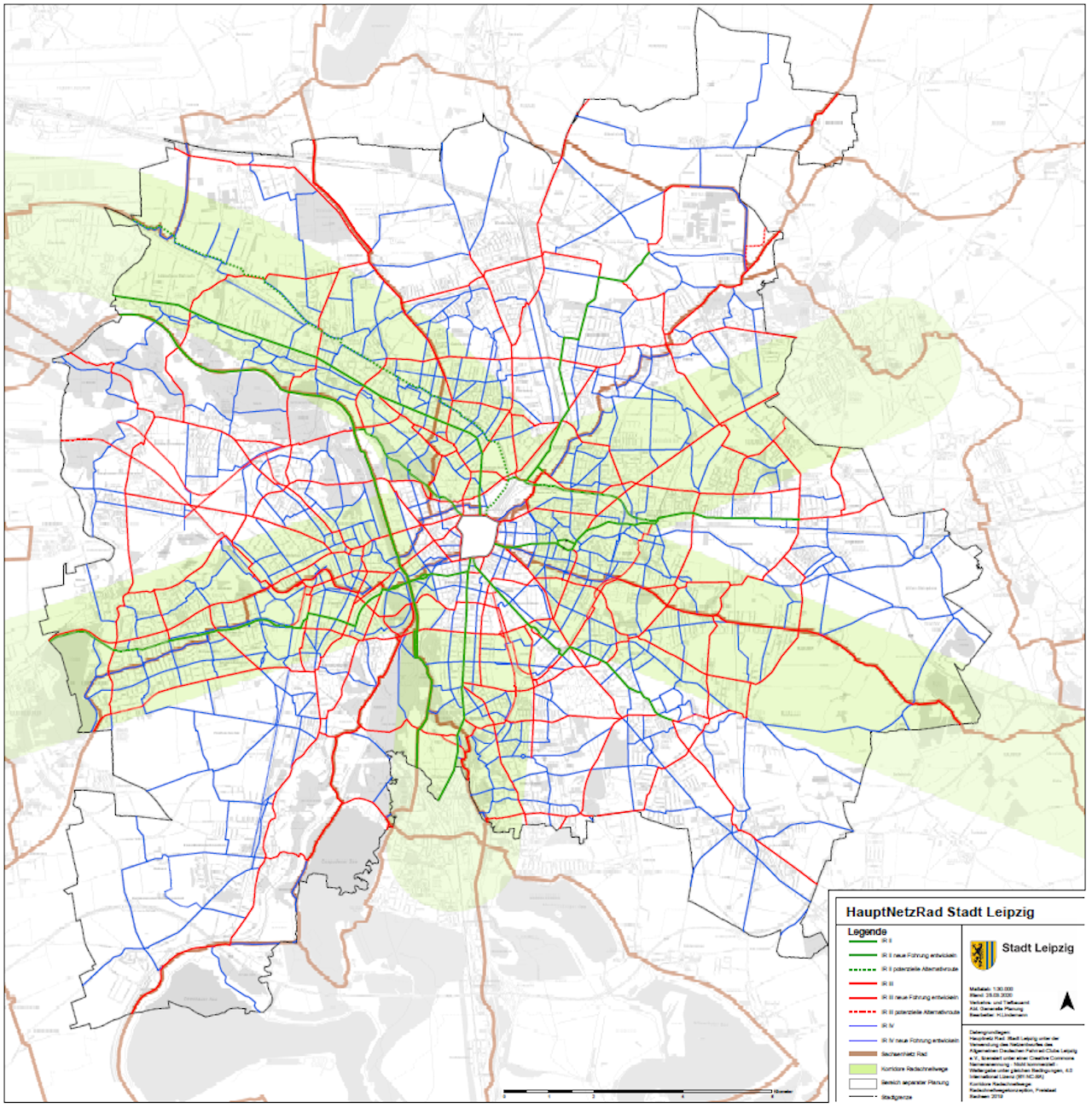 Das neue Hauptnetz für den Radverkehr in Leipzig