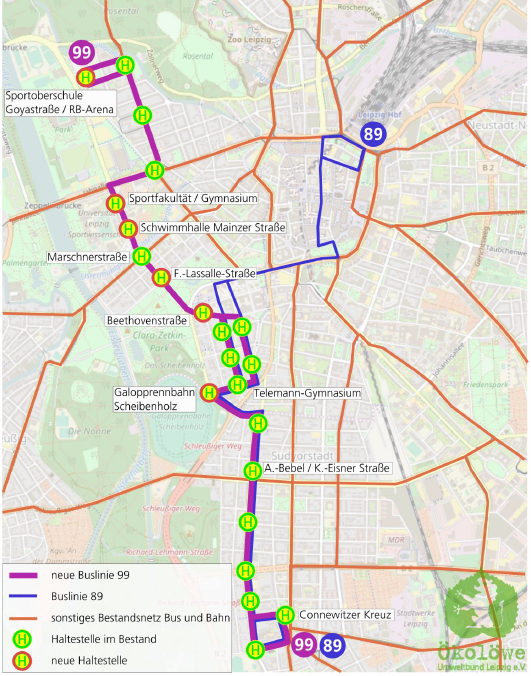 Fahrplan neue Buslinie 99