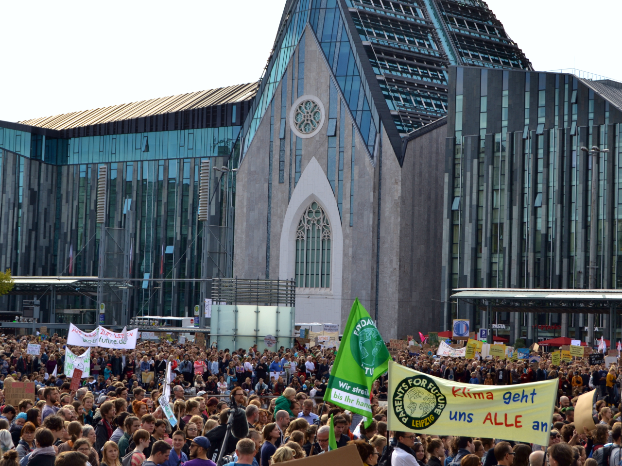 Globaler Klimastreik auf dem Augustusplatz im September 2019