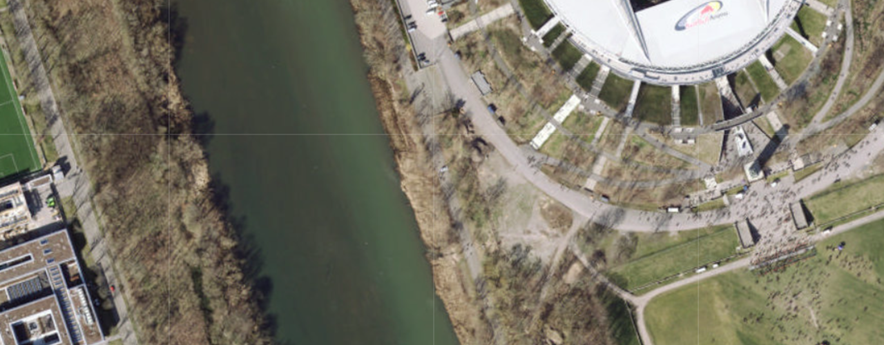 Luftbild Biotopverbund Auwald